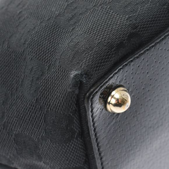 Gucci Mini Black Gold Hardware GG Canvas Handbag - Picture 8 of 14